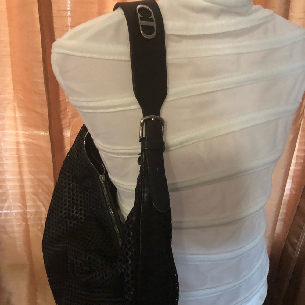 Authentic Vintage Christian Dior Leather Hobo Bag